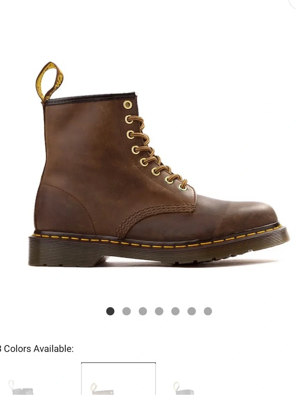 Dr. Martens 1460 8-Eye Aztec Crazy Horse Boot - Brown